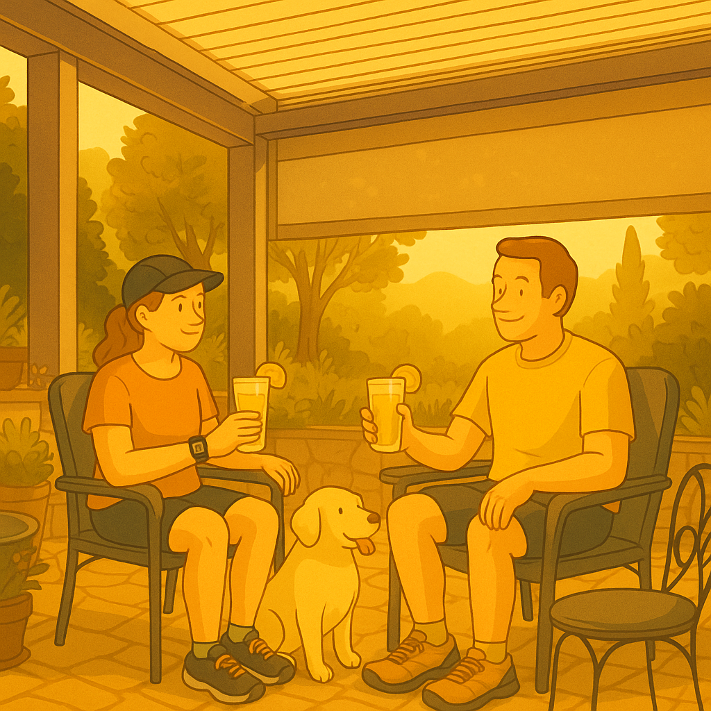 Etre au frais sous sa pergola bioclimatique malgré la canicule