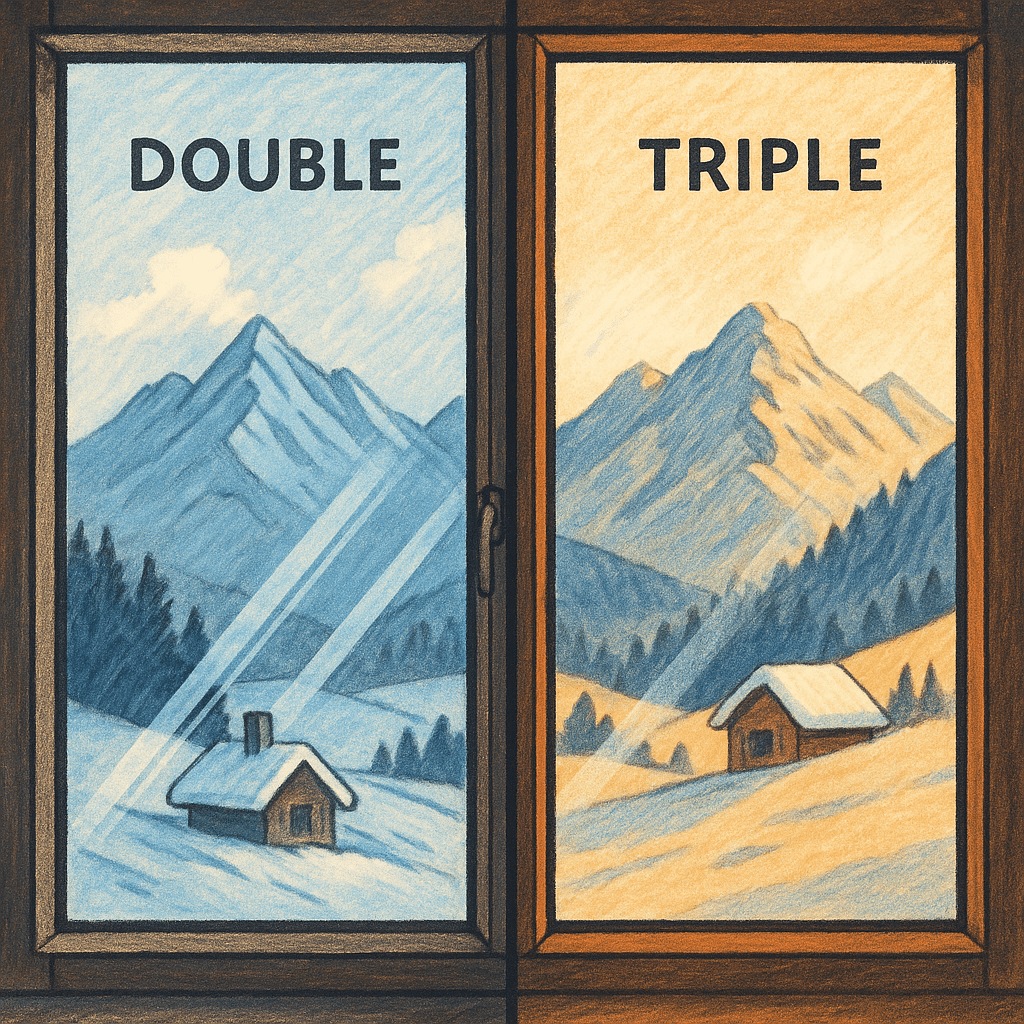 Quelle est la différence entre du double ou triple vitrage quand il fait froid ?