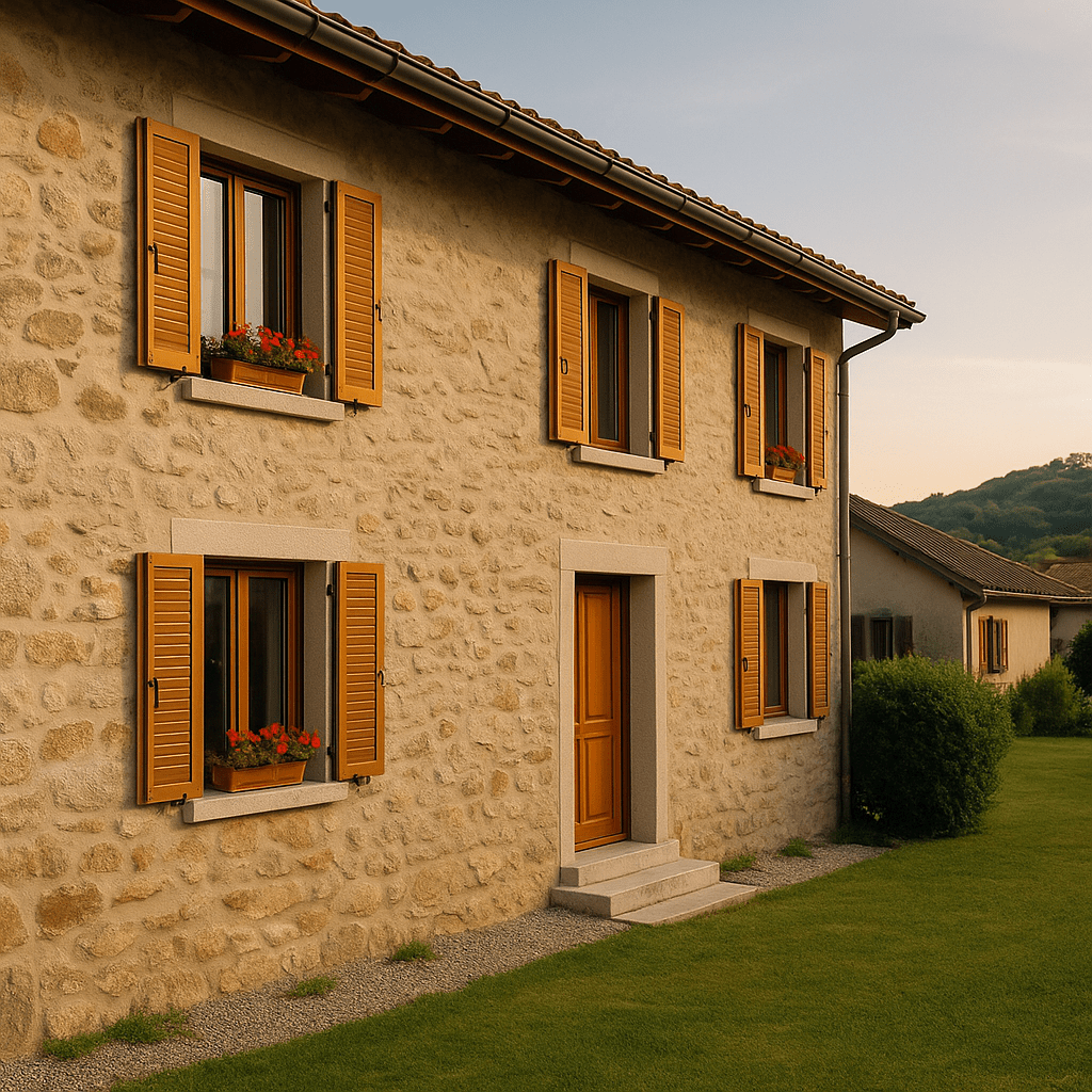 Volets battants à panneaux décoratifs Savoie Isère