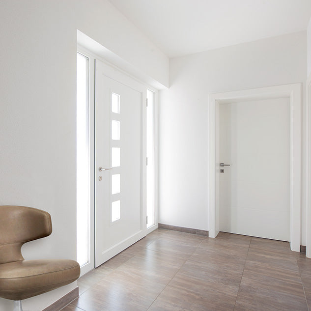 porte d'entrée alu blanche