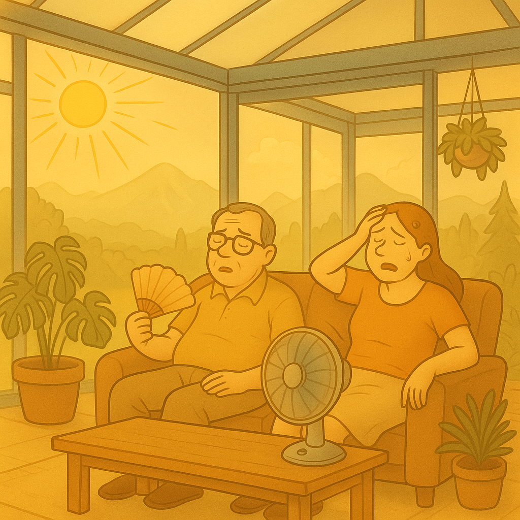 veranda aluminium sous canicule. Comment être au frais sous sa véranda en période de canicule ? 