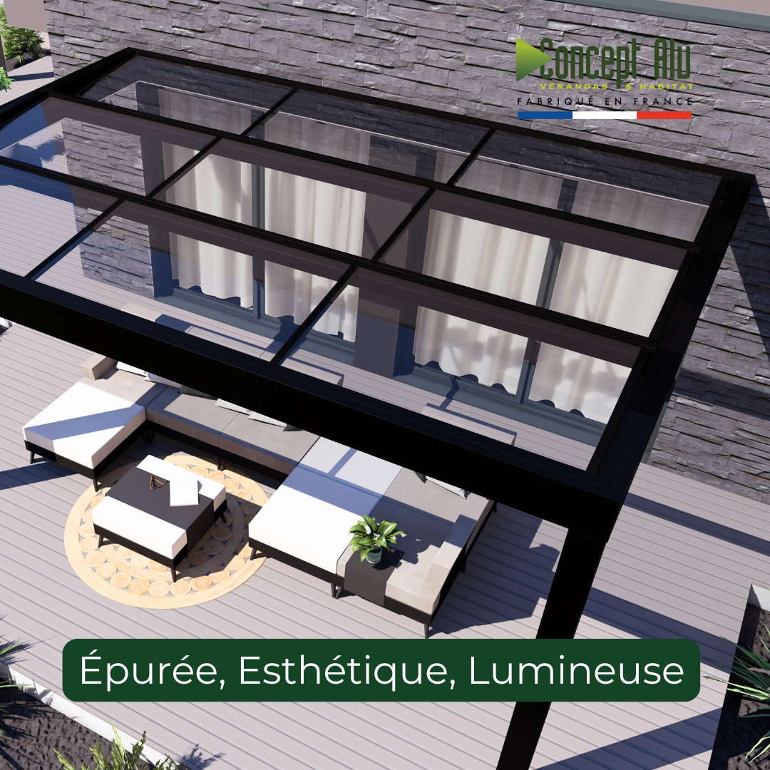 Pergola à Toiture Vitrée