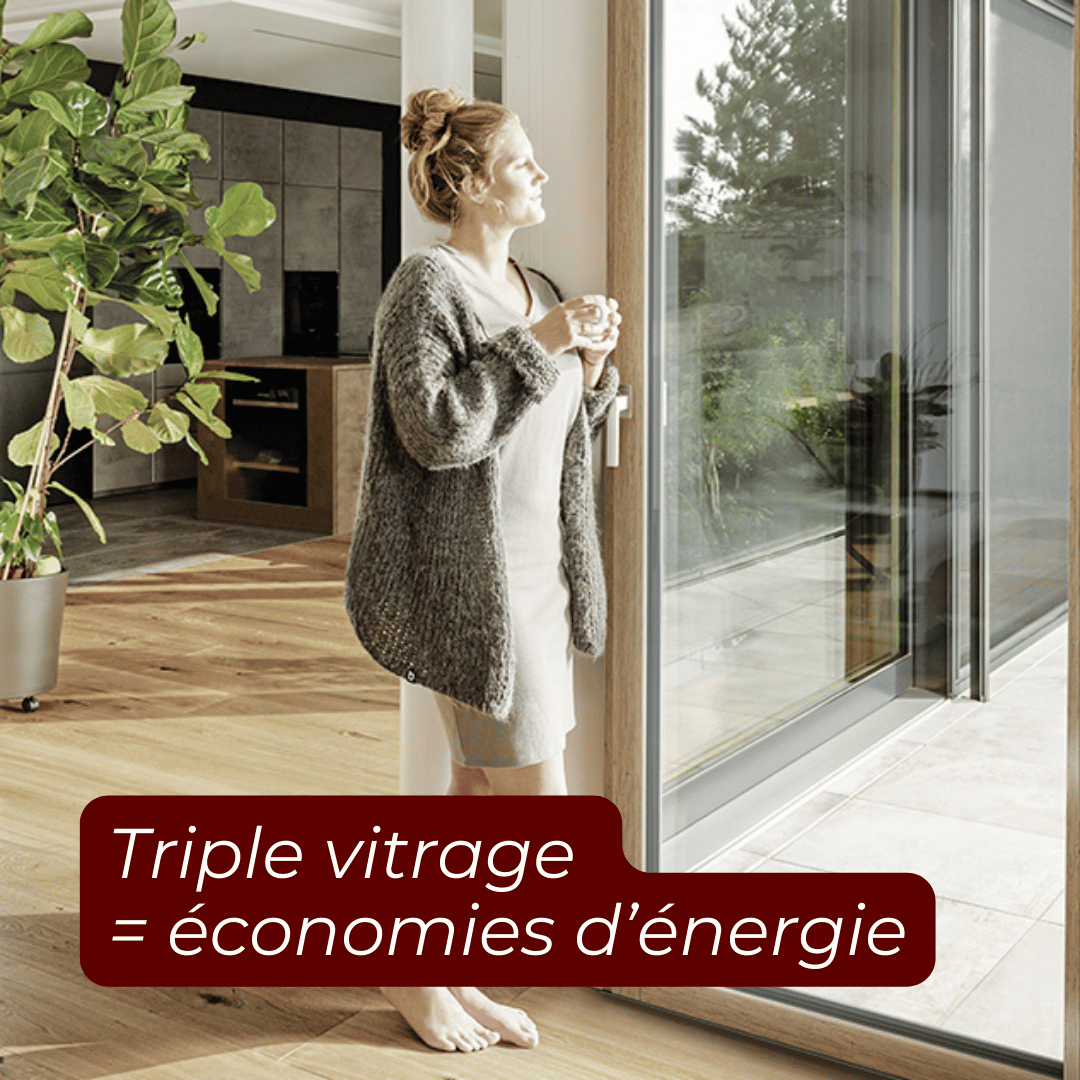 Fenêtre bois alu avec triple vitrage Internom 